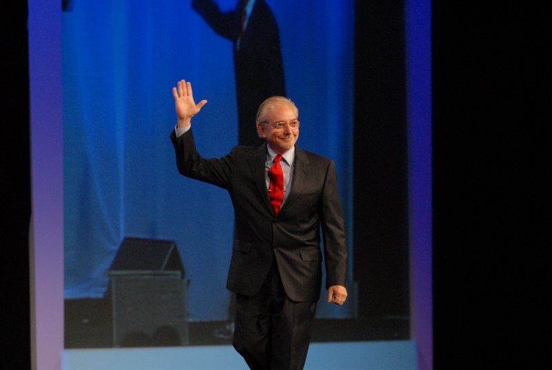 Newly elected International Director Theo Black on stage at the 2009 Toastmasters International Convention